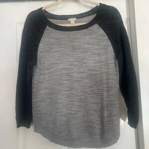 J. Crew Black and Gray Women's Sweater